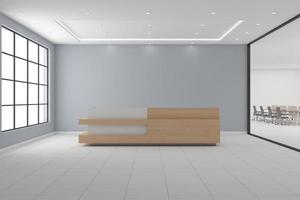 Office Reception Desk Mockup interior design photo