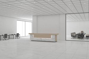 Office Reception Desk Mockup interior design photo