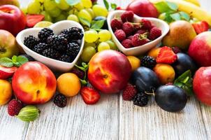 Fresh summer fruits and berries photo