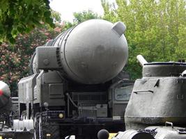 Nuclear missile on a truck photo