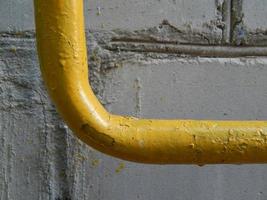 Yellow gas pipe photo