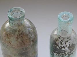 Composition of glass bottles photo