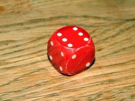 Dice on the table photo