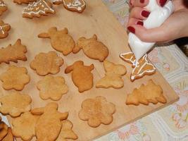 Hand made biscuits cooked photo