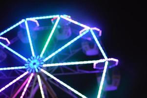 Illuminated New Year's ferris wheel photo