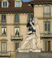 Statue at the Church of La Gran Madre in Turin, Italy photo