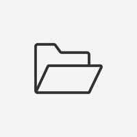 Linear folder icon design template vector illustration