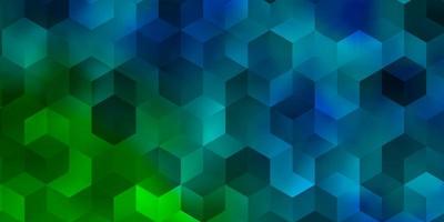 Light Blue, Green vector background with set of hexagons.