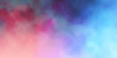 Light Blue, Red vector backdrop with cumulus.
