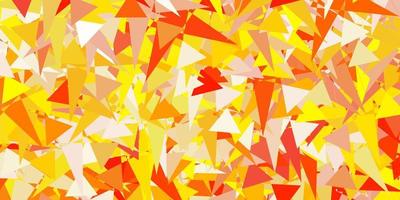 Light Orange vector texture with random triangles.