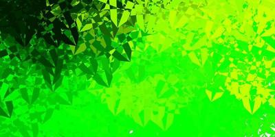 Light Green, Yellow vector background with triangles.