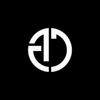 GC monogram logo circle ribbon style design template vector