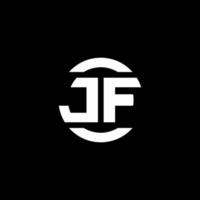 JF logo monogram isolated on circle element design template vector