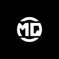 MQ logo monogram isolated on circle element design template vector