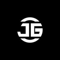 JG logo monogram isolated on circle element design template vector