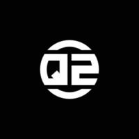 QZ logo monogram isolated on circle element design template vector