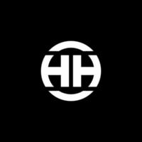 HH logo monogram isolated on circle element design template vector