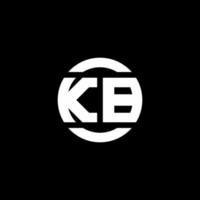 KB logo monogram isolated on circle element design template vector
