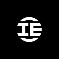 IE logo monogram isolated on circle element design template vector