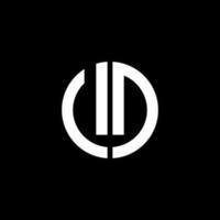 UD monogram logo circle ribbon style design template vector