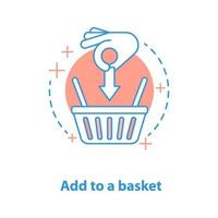 Add to basket concept icon vector