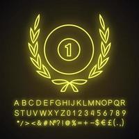 campeonato de billar símbolo icono de luz de neón vector