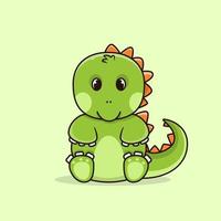 Cute Baby dinosaur cartoon vector illustration