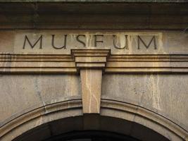 museum sign carved in stone photo