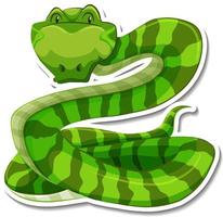 Snake cartoon character on white background vector