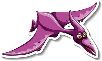 Pteranodon dinosaur cartoon character sticker vector