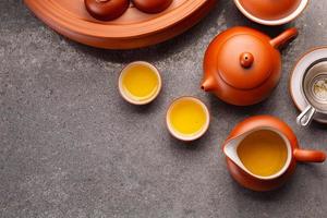 Chinese tea traditional herbal  beverage background. photo