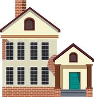 Abandoned house on white background vector