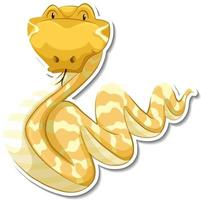 Snake cartoon character on white background vector