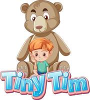 diseño de texto del logotipo de tiny tim vector