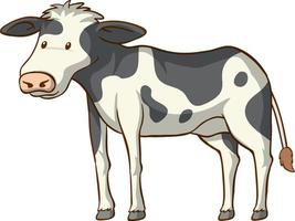 Cow animal cartoon on white background vector