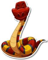 Snake cartoon character on white background vector