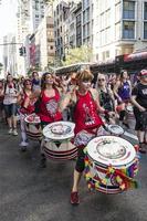 NEW YORK, USA, JUNE 25, 2016 - Unidentified people at Dyke March in New York. This mostly lesbian led protest march was first held in Washington on April 24, 1993 photo