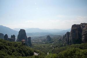 Beautiful landscape with Meteora mountains and monasteries. Kalambaka, Greece. photo