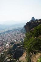 Beautiful panoramic view of Kalambaka and Meteora mountains photo