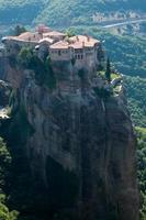 Orthodox Monastery on top of Meteora mountain, Kalambaka, Greece. photo