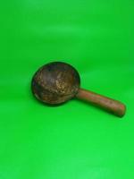 rice spoon made of coconut shell photo