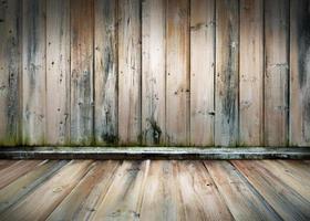 Wooden grunge wall background photo