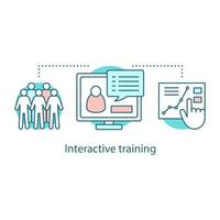 Interactive training concept icon vector