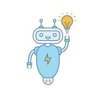 New idea chatbot color icon vector