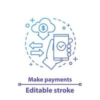 Make payment concept icon vector