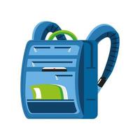 school backpack with notebook vector