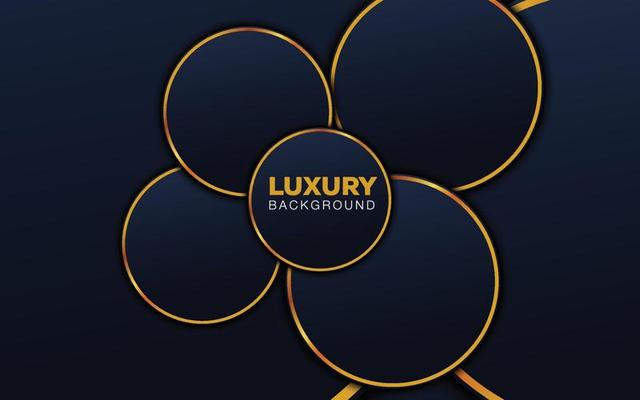 Luxury background with circle  golden abstract shapes