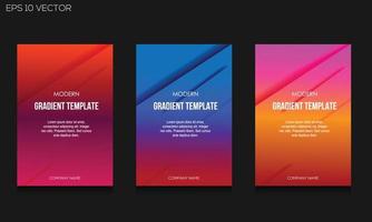 Set of Colorful geometric background, vector illustration. Minimal geometric posters and book cover