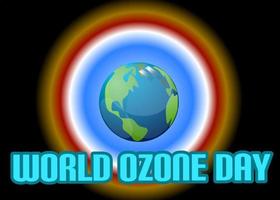 world ozone day greeting banner or poster vector