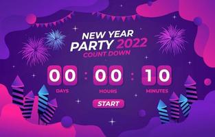 Count Down Firework Background with Geometric Gradient vector